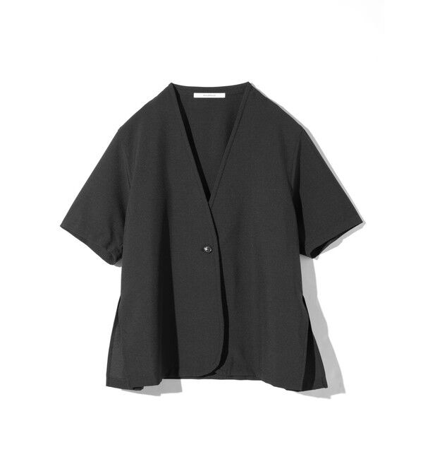 MIDIUMISOLID「MIDIUMISOLID for Ladies ノーカラードローストリングシャツ」|シャツ・ブラウス|