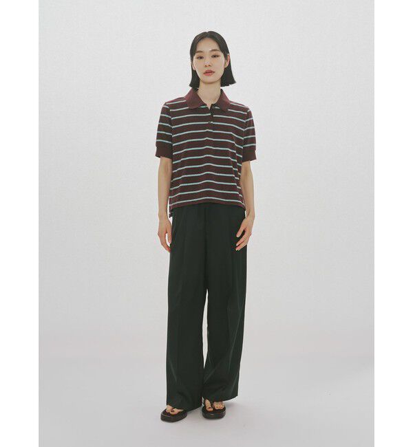 MIDIUMISOLID「MIDIUMISOLID for Ladies ストレートイージースラックス」|その他|ブラック