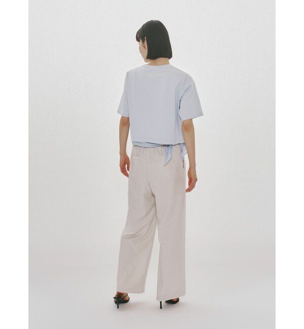 MIDIUMISOLID「MIDIUMISOLID for Ladies シアーミックスファブリックTシャツ」|Tシャツ・カットソー|