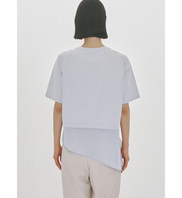 MIDIUMISOLID「MIDIUMISOLID for Ladies シアーミックスファブリックTシャツ」|Tシャツ・カットソー|
