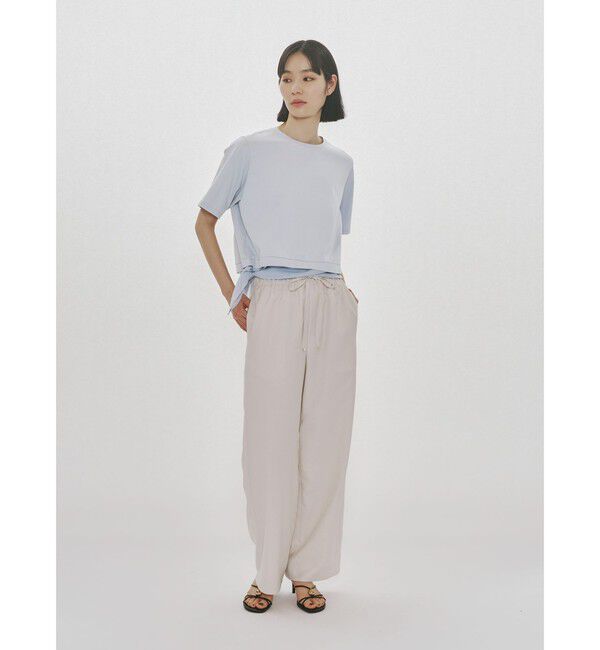 MIDIUMISOLID「MIDIUMISOLID for Ladies シアーミックスファブリックTシャツ」|Tシャツ・カットソー|