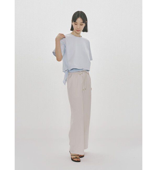 MIDIUMISOLID「MIDIUMISOLID for Ladies シアーミックスファブリックTシャツ」|Tシャツ・カットソー|