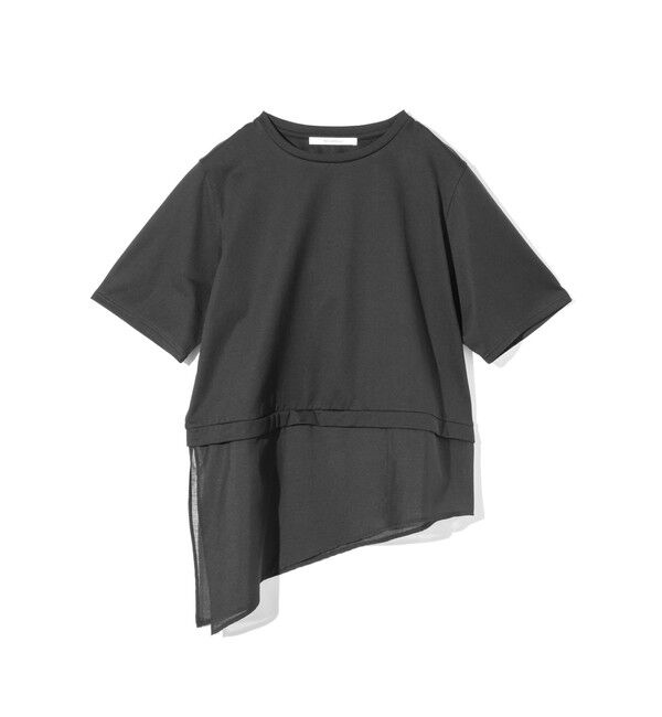 MIDIUMISOLID「MIDIUMISOLID for Ladies シアーミックスファブリックTシャツ」|Tシャツ・カットソー|