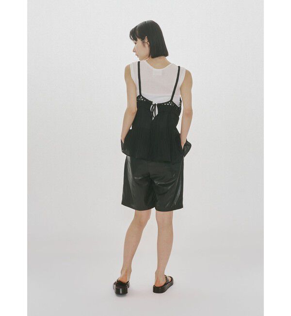 MIDIUMISOLID「MIDIUMISOLID for Ladies メッシュニットプリーツキャミソール」|ベスト・ジレ|