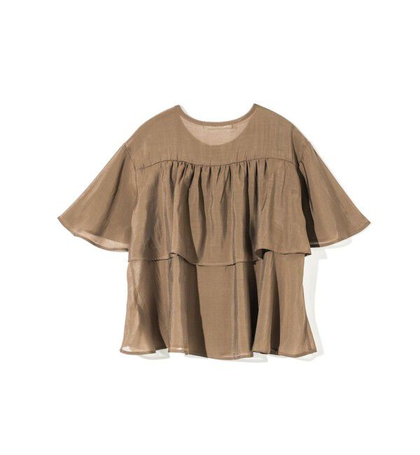 MIDIUMISOLID「MIDIUMISOLID for Ladies シアーティアードブラウス」|シャツ・ブラウス|