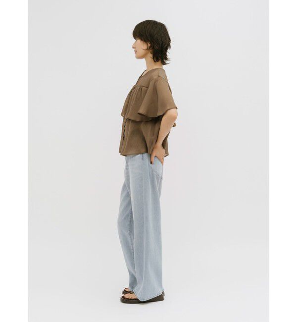 MIDIUMISOLID「MIDIUMISOLID for Ladies シアーティアードブラウス」|シャツ・ブラウス|
