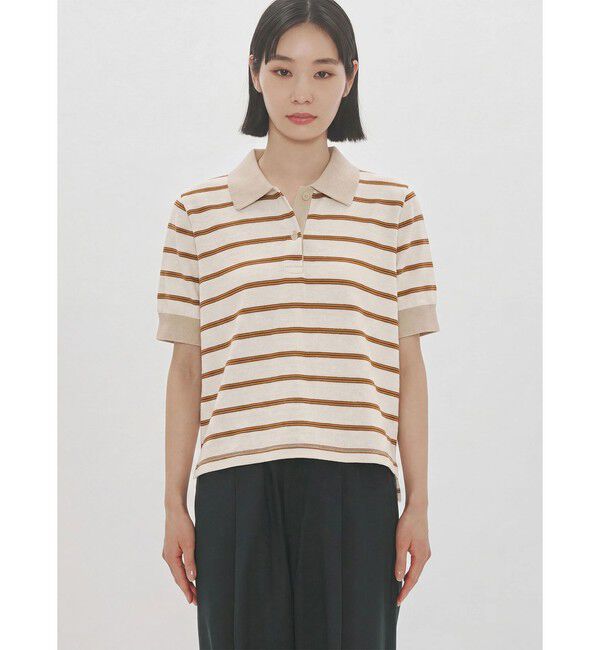 MIDIUMISOLID「MIDIUMISOLID for Ladies マルチボーダーポロシャツ」|Tシャツ・カットソー|キナリ
