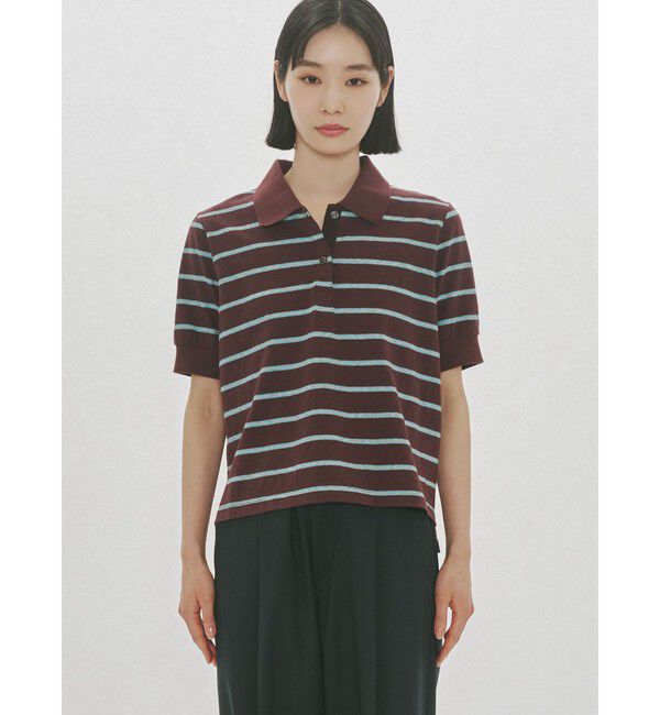 MIDIUMISOLID「MIDIUMISOLID for Ladies マルチボーダーポロシャツ」|Tシャツ・カットソー|