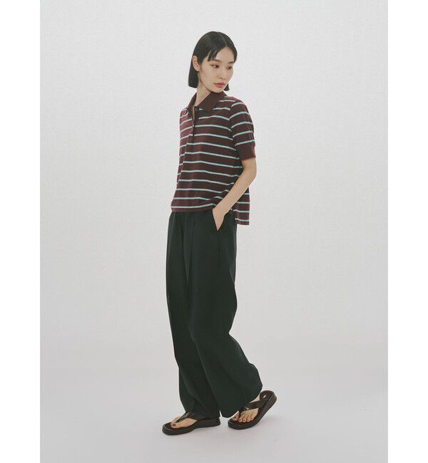 MIDIUMISOLID「MIDIUMISOLID for Ladies マルチボーダーポロシャツ」|Tシャツ・カットソー|