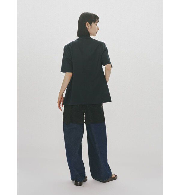 MIDIUMISOLID「MIDIUMISOLID for Ladies ハーフスリーブジャケット」|テーラードジャケット|