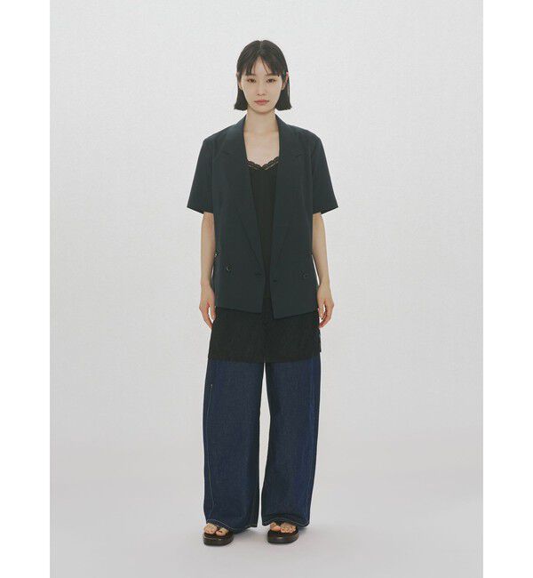 MIDIUMISOLID「MIDIUMISOLID for Ladies ハーフスリーブジャケット」|テーラードジャケット|