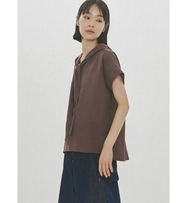 MIDIUMISOLID「MIDIUMISOLID for Ladies フードタイワイドプルオーバー」|シャツ・ブラウス|