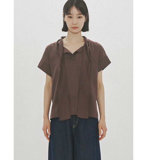 MIDIUMISOLID「MIDIUMISOLID for Ladies フードタイワイドプルオーバー」|シャツ・ブラウス|