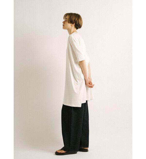 mizuiro ind「mizuiro ind ワイドクルーネックチュニック」|Tシャツ・カットソー|