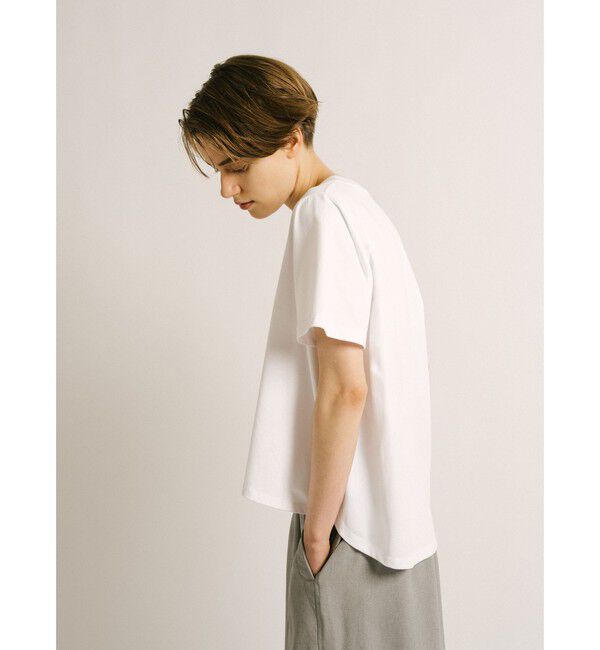 mizuiro ind「mizuiro ind フレアクルーネックTシャツ」|Tシャツ・カットソー|