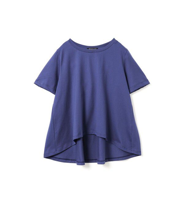 mizuiro ind「mizuiro ind フレアクルーネックTシャツ」|Tシャツ・カットソー|ブルー