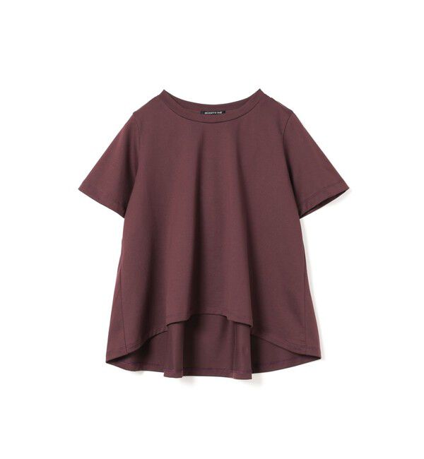 mizuiro ind「mizuiro ind フレアクルーネックTシャツ」|Tシャツ・カットソー|ワイン