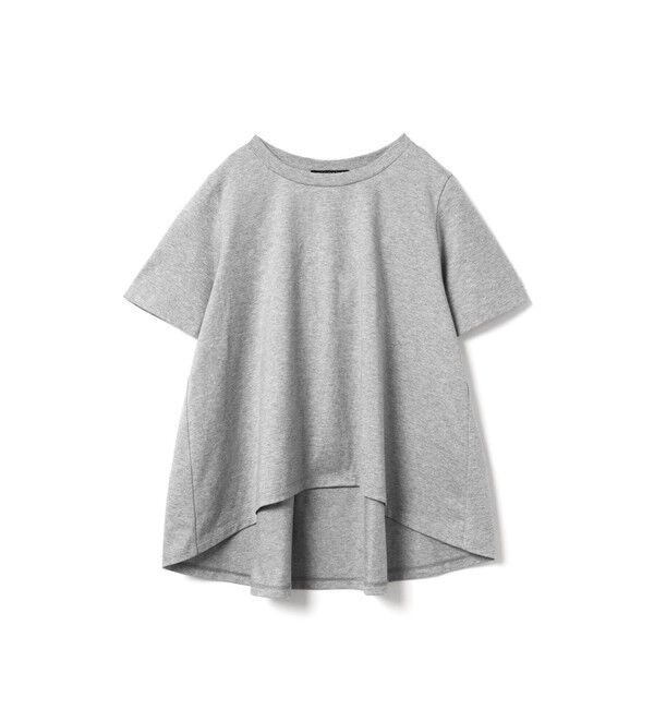 mizuiro ind「mizuiro ind フレアクルーネックTシャツ」|Tシャツ・カットソー|グレー