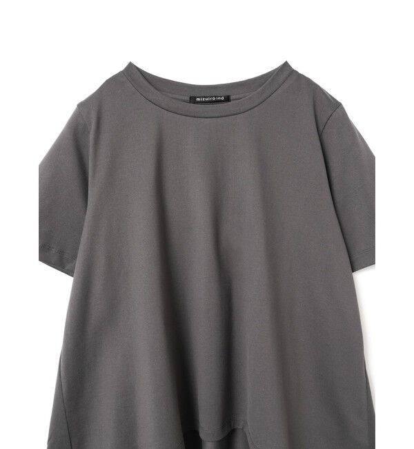 mizuiro ind「mizuiro ind フレアクルーネックTシャツ」|Tシャツ・カットソー|