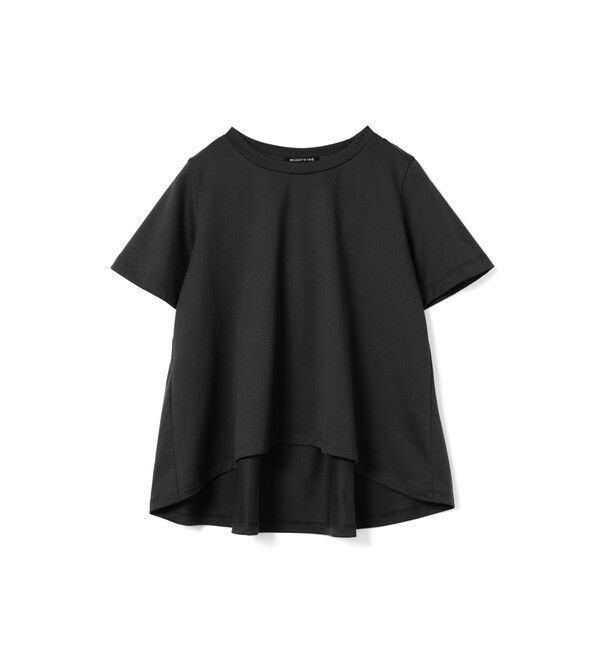 mizuiro ind「mizuiro ind フレアクルーネックTシャツ」|Tシャツ・カットソー|ブラック
