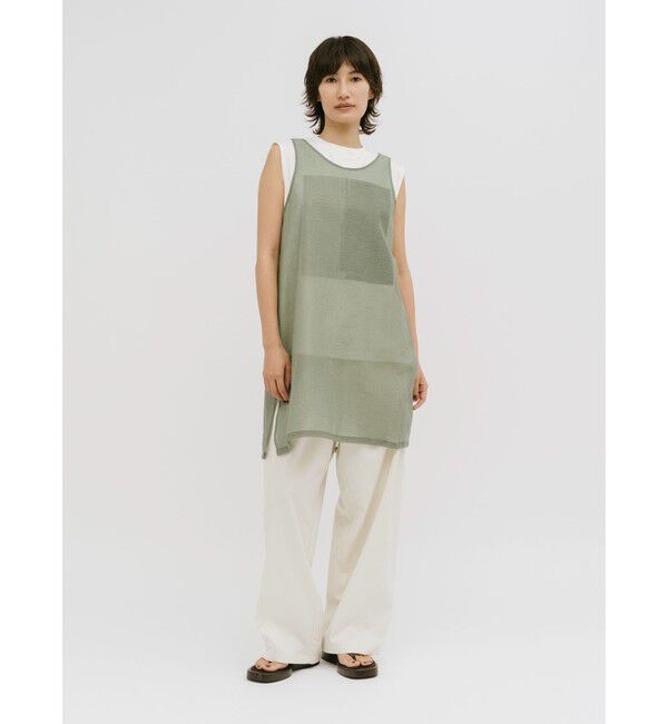 MIDIUMISOLID「MIDIUMISOLID for Ladies レイヤードシアーワンピース」|ワンピース|