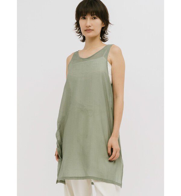 MIDIUMISOLID「MIDIUMISOLID for Ladies レイヤードシアーワンピース」|ワンピース|