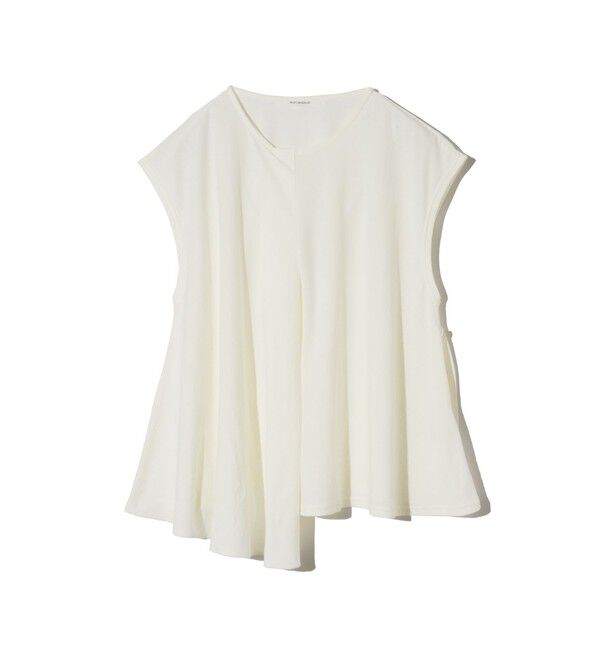 MIDIUMISOLID「MIDIUMISOLID for Ladies ドレープツイストノースリーブ」|Tシャツ・カットソー|アイボリー