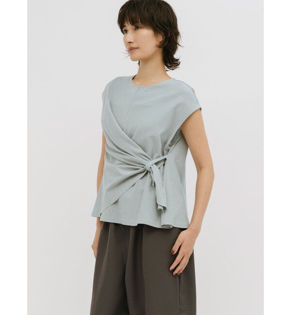 MIDIUMISOLID「MIDIUMISOLID for Ladies ドレープツイストノースリーブ」|Tシャツ・カットソー|