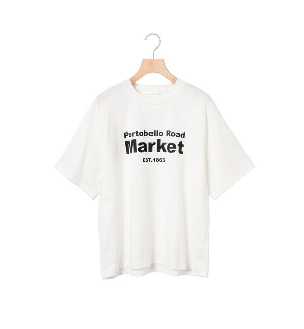 MARMARMAR「MARMARMAR プリントTシャツ(market)」|Tシャツ・カットソー|ホワイト&times;ブラック