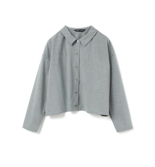 mizuiro ind「mizuiro ind T/Rワイドシャツ」|シャツ・ブラウス|グレー
