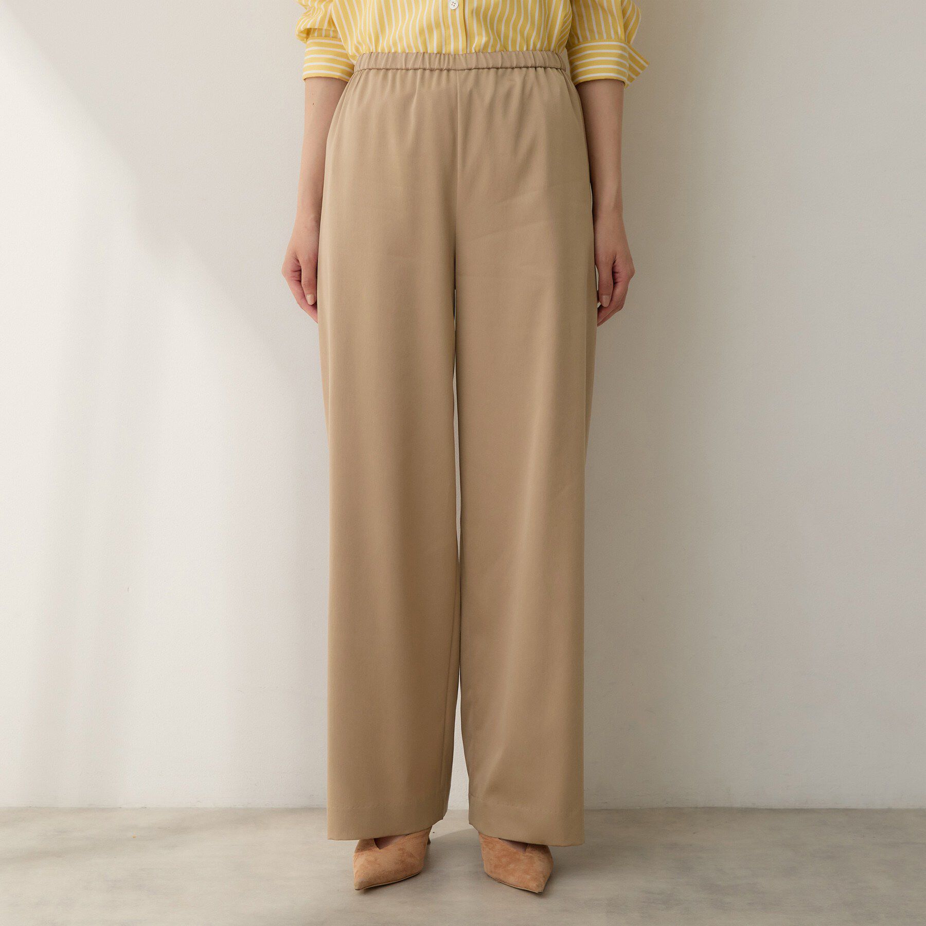 UNTITLED「【ウエストゴム】シャイニーキュプラワイドパンツ」|その他|