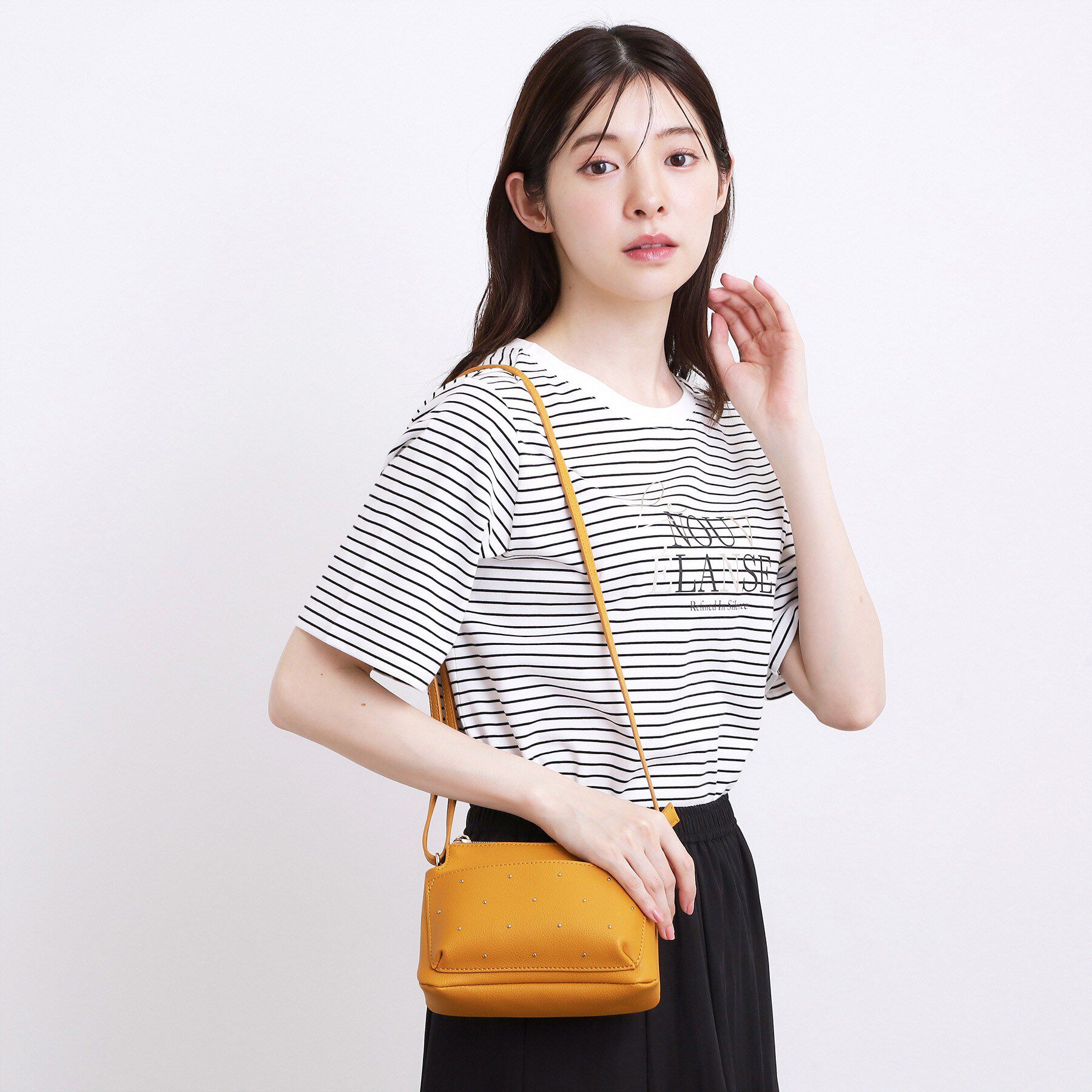 grove「スタッズミニスマホショルダー」|その他|マスタード(033)