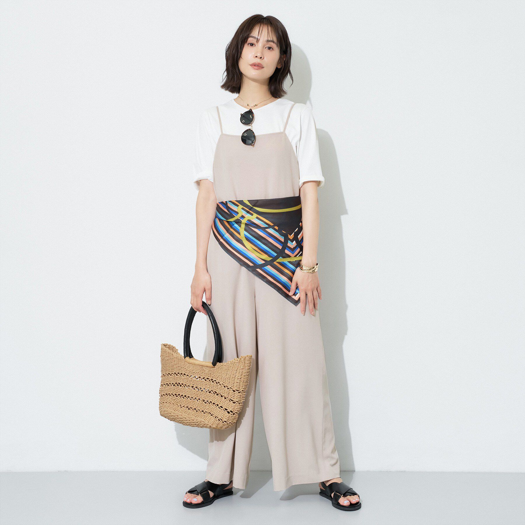 INDIVI「【着る日傘】キャミソールサロペット」|オールインワン|
