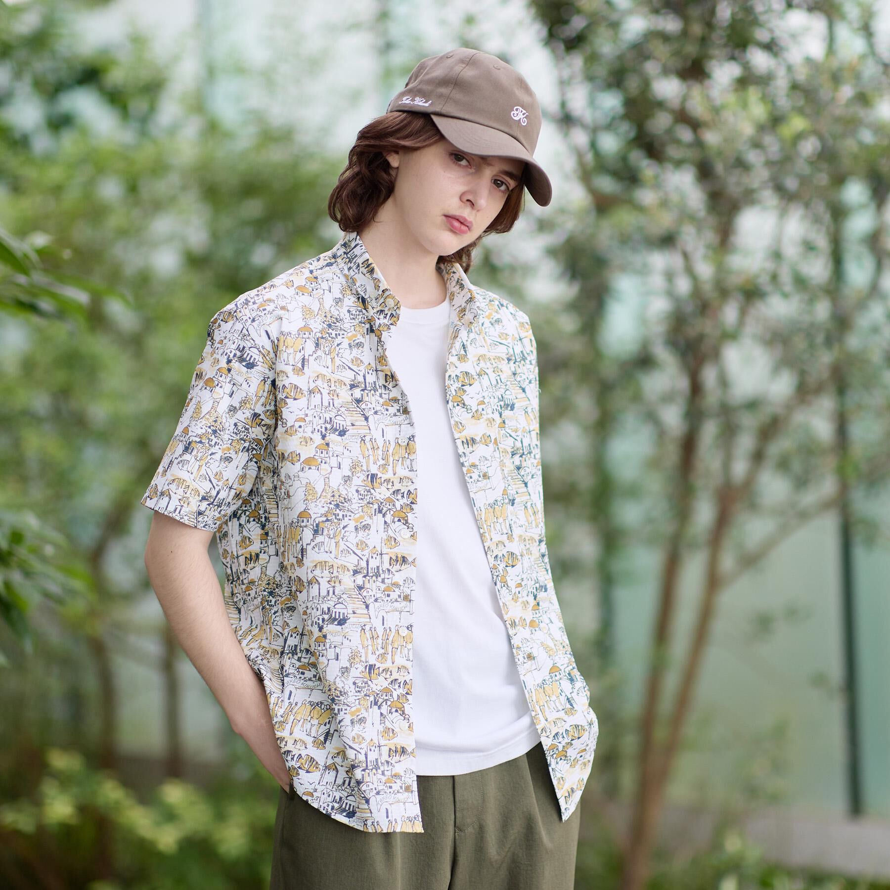 TAKEO KIKUCHI「【日本製】DotAir（R）リゾートプリント半袖シャツ」|シャツ・ブラウス|