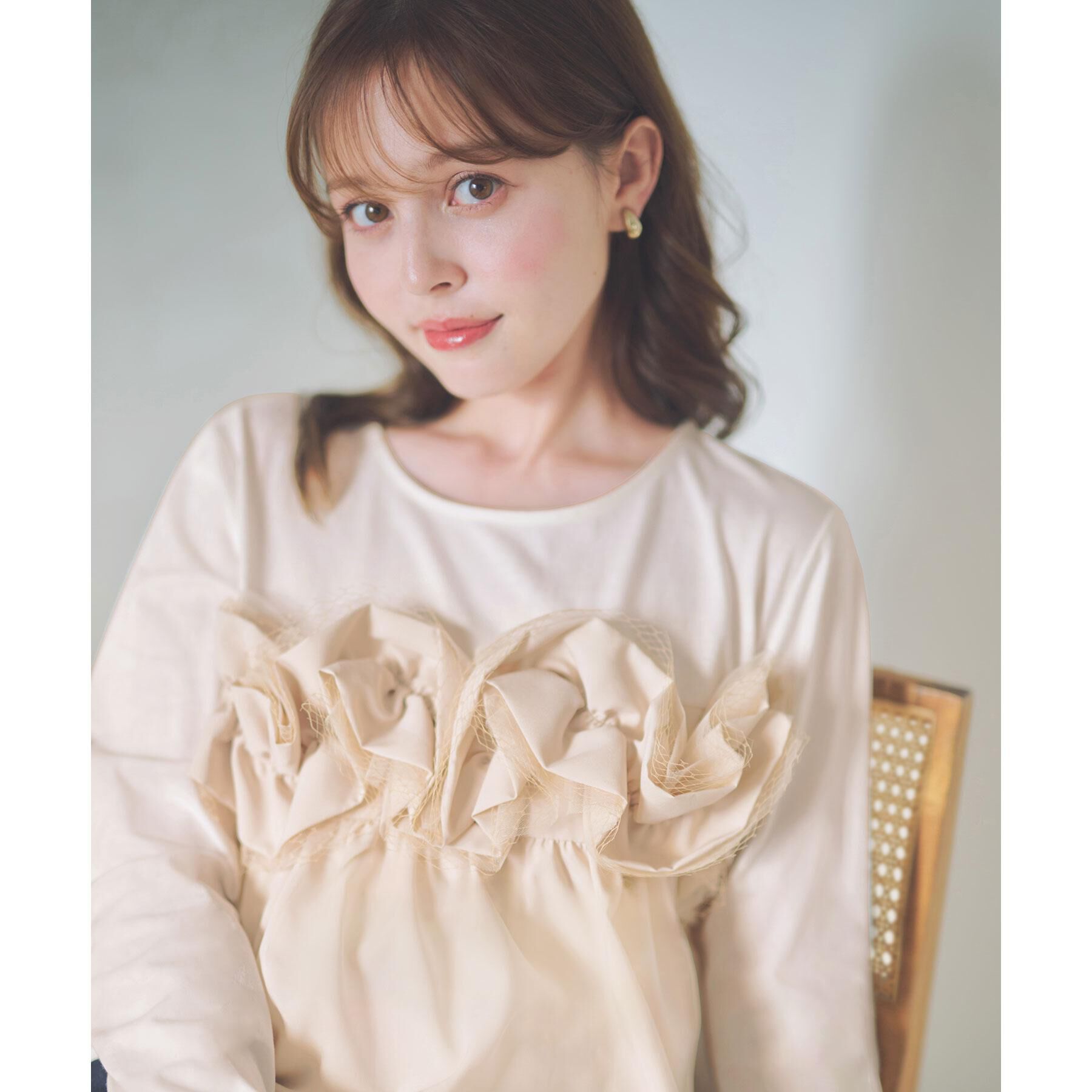 index「フリルぺプラムドッキングトップス【洗濯機OK】」|Tシャツ・カットソー|