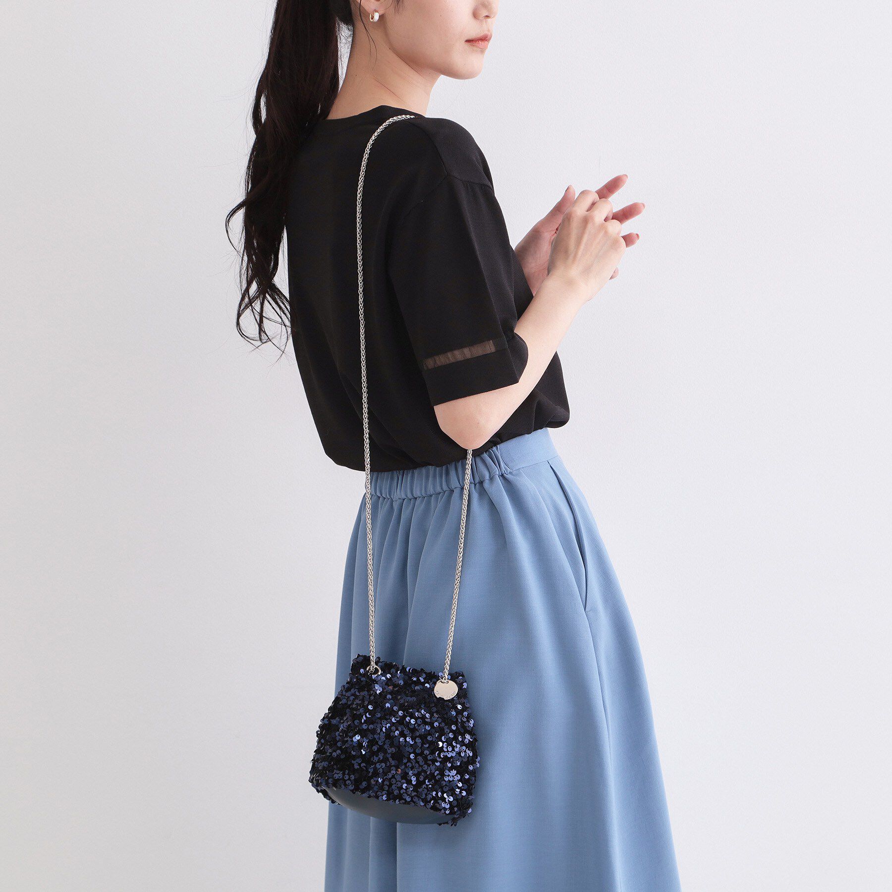 OPAQUE.CLIP「2WAYスパンコール巾着ミニショルダー」|ショルダー・メッセンジャー|