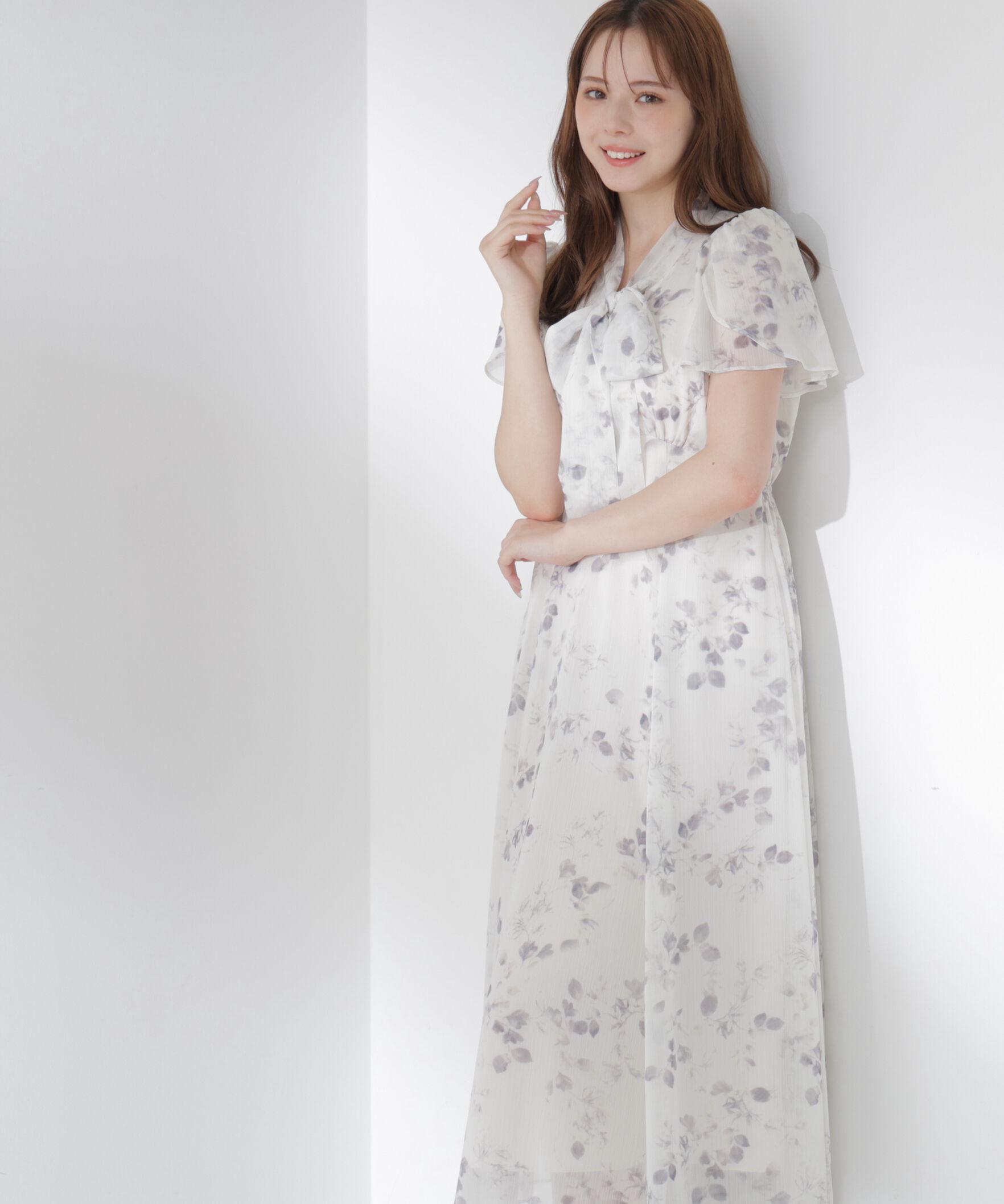 PROPORTION BODY DRESSING「フラワープリントボウタイワンピース」|ワンピース|
