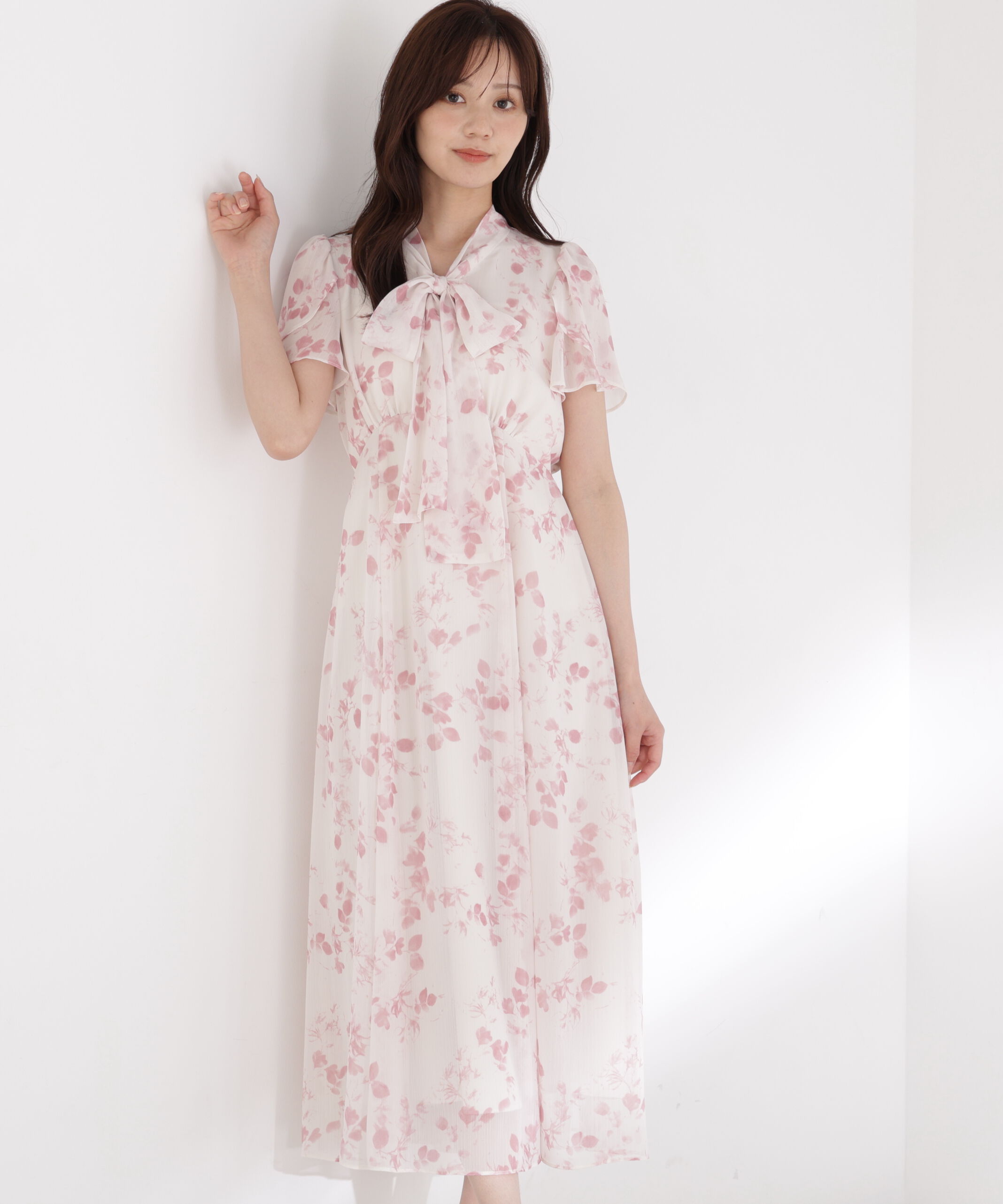 PROPORTION BODY DRESSING「フラワープリントボウタイワンピース」|ワンピース|