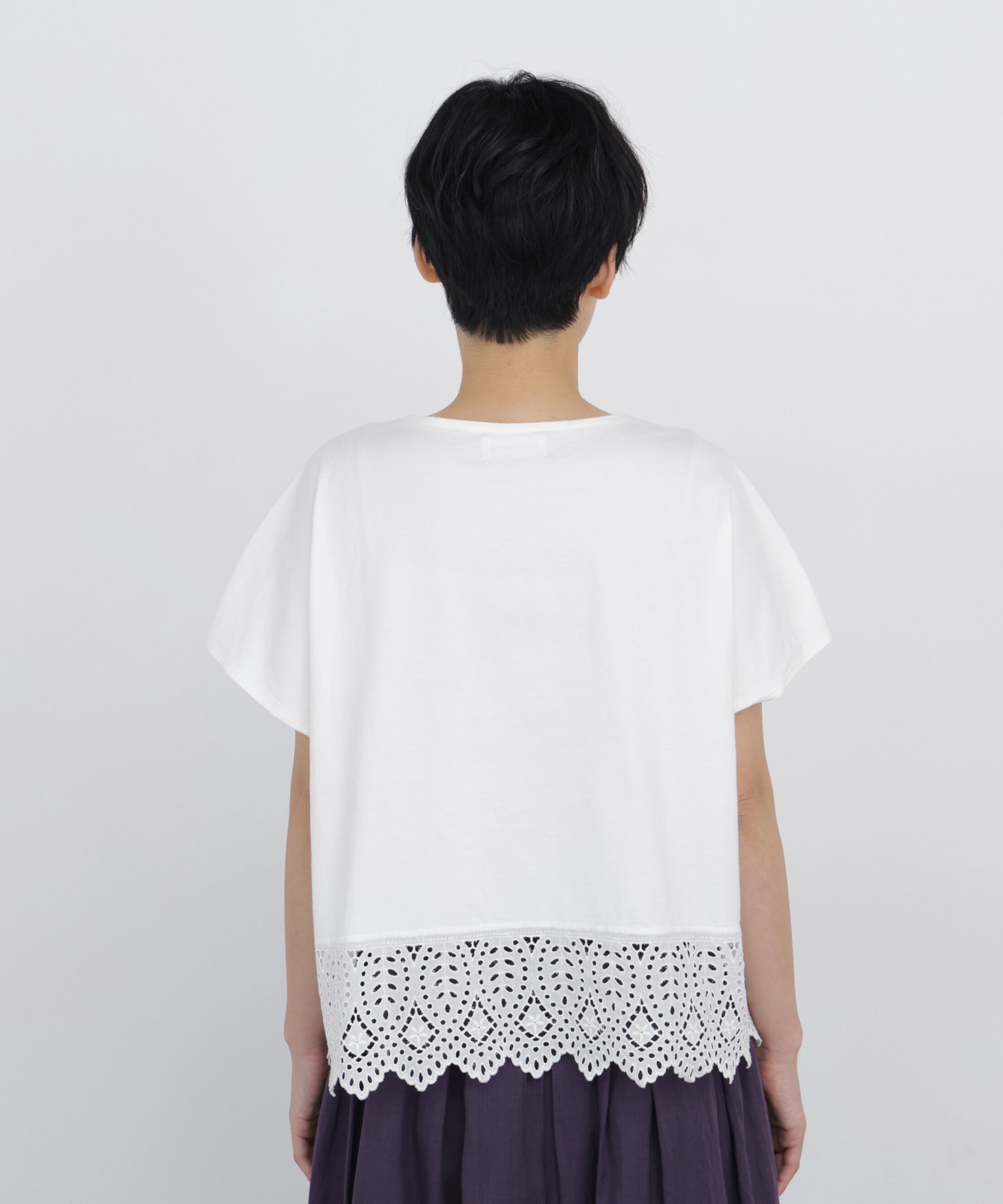  「◆《洗える》 レースカットソー」|Tシャツ・カットソー|