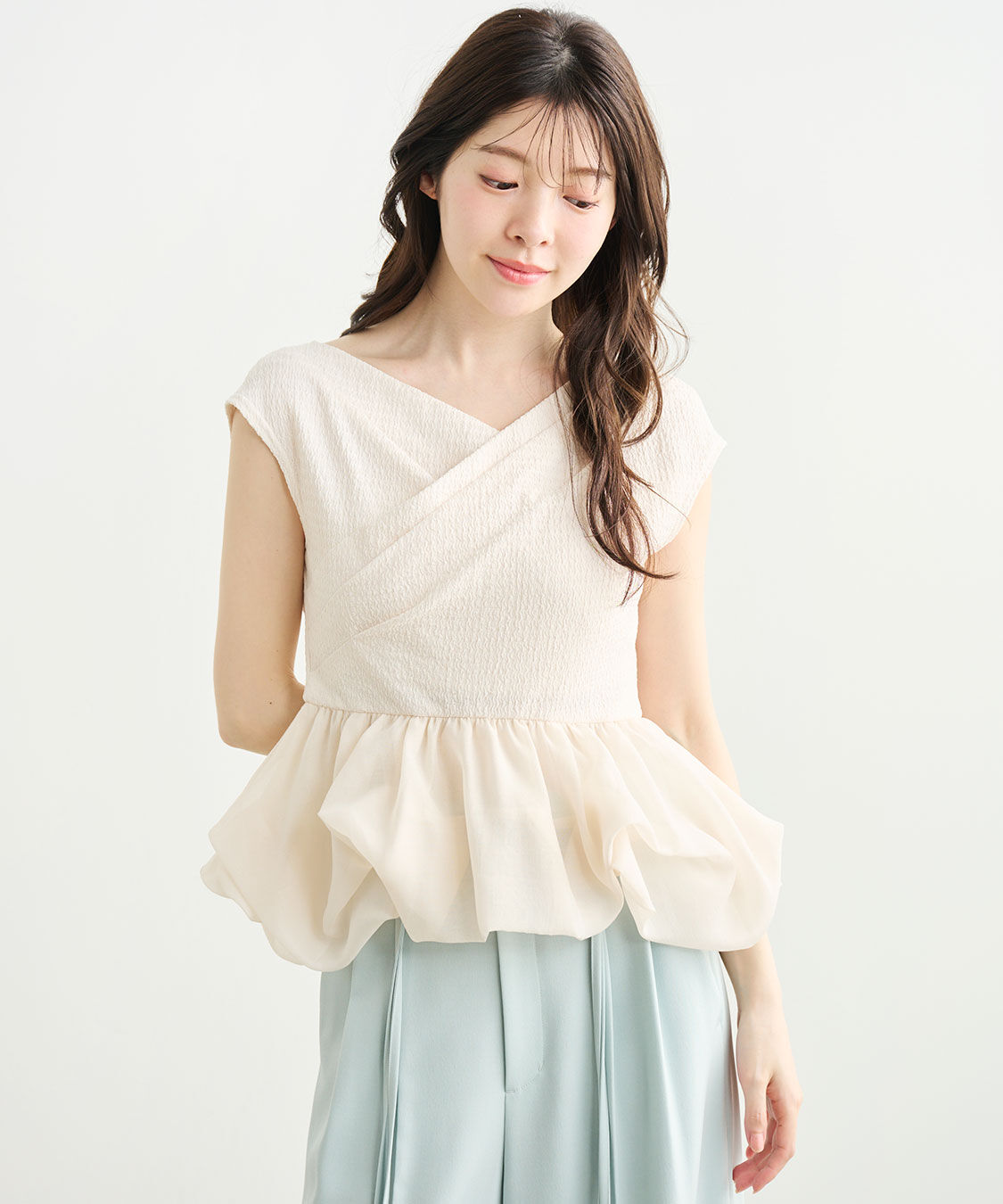 COCO DEAL「バブルヘムペプラムトップス」|Tシャツ・カットソー|