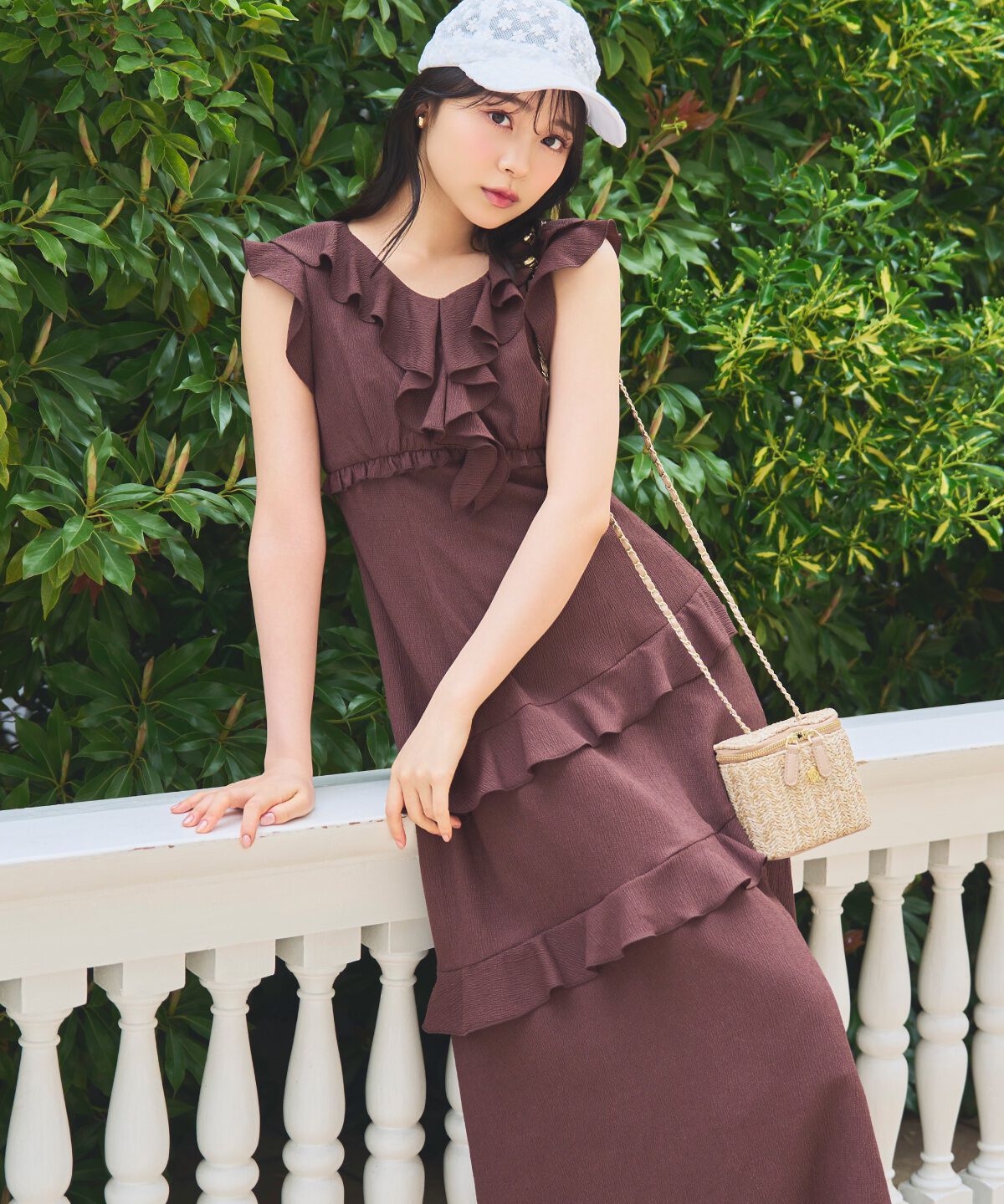 WILLSELECTION「ラッフルフリルティアードワンピース」|ワンピース|ブラウン