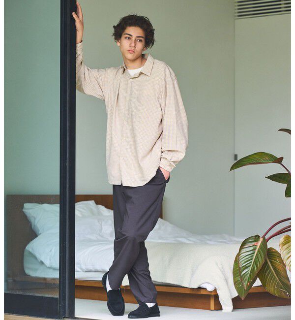 UNITED ARROWS green label relaxing「ナイロン コットン チェック ジャストルーズ 長袖 シャツ」|シャツ・ブラウス|