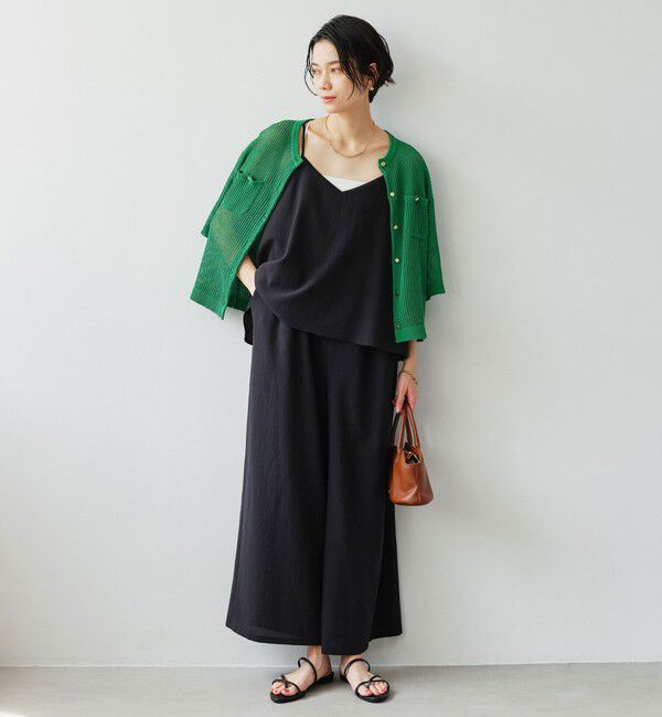 UNITED ARROWS green label relaxing「［size SHORT/TALLあり］ドライクロス オールインワン ストレッチ 通気性」|オールインワン|BLACK