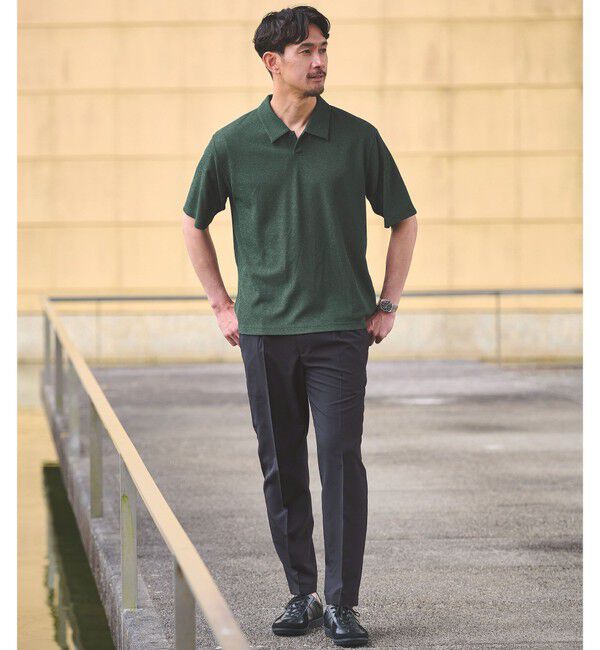 UNITED ARROWS green label relaxing「【WEB限定】JUST fit ピケ パイル 半袖 ポロシャツ -吸水速乾・UVカット-」|ポロシャツ|
