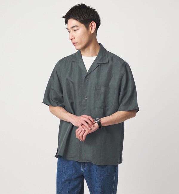 UNITED ARROWS green label relaxing「ウォッシュド オープンカラー 半袖 シャツ」|シャツ・ブラウス|KELLY