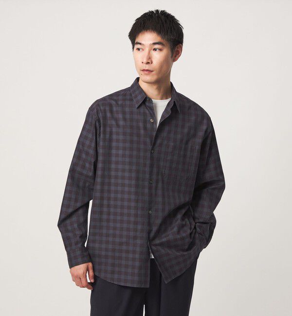 UNITED ARROWS green label relaxing「トーマスメイソン ビエラ チェック  ジャストルーズ レギュラーカラー 長袖 シャツ」|シャツ・ブラウス|