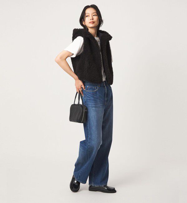 UNITED ARROWS green label relaxing「【別注】＜VINCENT PRADIER＞フェイクファー フード ベスト」|ベスト・ジレ|