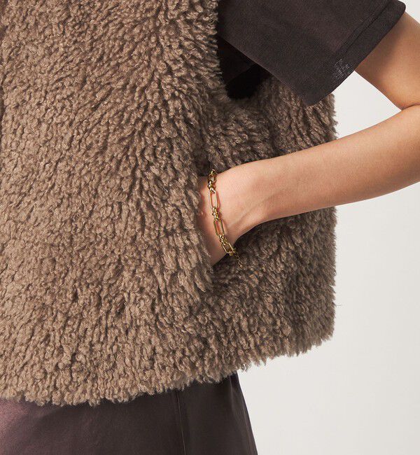UNITED ARROWS green label relaxing「【別注】＜VINCENT PRADIER＞フェイクファー フード ベスト」|ベスト・ジレ|