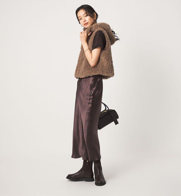 UNITED ARROWS green label relaxing「【別注】＜VINCENT PRADIER＞フェイクファー フード ベスト」|ベスト・ジレ|