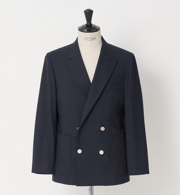 UNITED ARROWS green label relaxing「TW サージ ダブルブレスト PKD ブレザー ジャケット -ストレッチ-」|テーラードジャケット|